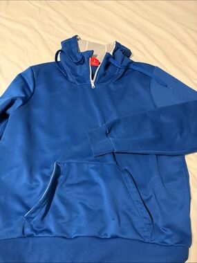 Puma Men's Hooded Windbreaker - Blue xl